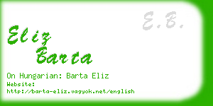 eliz barta business card